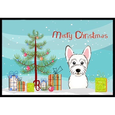 Carolines Treasures Christmas Tree and Westie Indoor or Outdoor Mat- 18 x 27 BB1598MAT